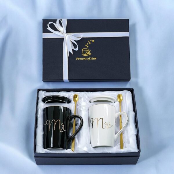 Juego de Tazas Mr and Mrs Regalo Aniversario o Boda - Image 2