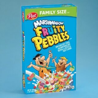 Cereal Fruity Pebbles con Malvaviscos