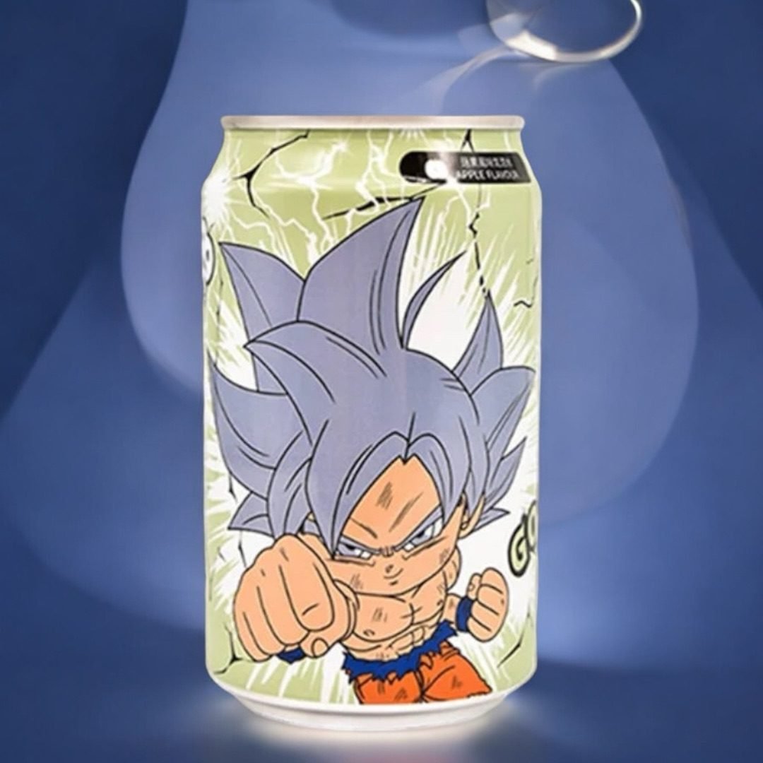 Soda Ocean Bomb Goku Ultra Instinto Sabor Manzana de Dragon Ball Z