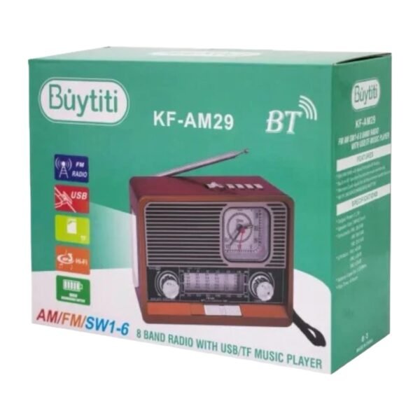 Radio con Reloj Buytiti AM/FM KF-AM29 - Image 2