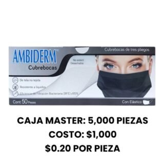 Cubrebocas Negro Ambiderm